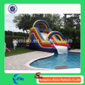 Tobogán inflable inflable de interior inflable de la diapositiva de agua para la piscina